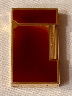 Vintage S.T. Dupont Cigarette Lighter Paris 18K Gold Filled & Laque De Chine
